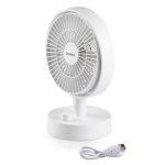 Mini Ventilatore da Tavolo Domo DO8151 11W 15cm 10 Velocità Oscillante Ricaricabile USB-C