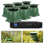 Altavoces Power Dynamics Jardín 100V 30W Bluetooth 240W 4 zonas con cableado