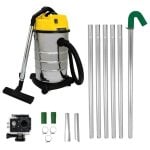 Aspiradora industrial Monster Kit limpieza canalones 1400W 30L cámara 4K plateado