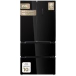 Frigorífico Francés Evvo F80B Glass Total No Frost 183cm 510L E Negro Cristal