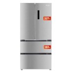 Frigorífico Francés Evvo F80X Total No Frost Inox 183cm 510L E motor inverter