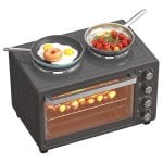 Mini Forno Homcom 800-198V90BK 28L 2600W 2 Placas 4 Níveis Preto