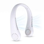 Mini Ventilador de Cuello La Casa de las Carcasas 3 Velocidades Batería Recargable Silencioso Blanco
