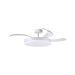 Ventilateur de Plafond avec Lumière Bel Air Home Apolo Mini 48W 91cm 6 Vitesses Pales Rétractables Télécommande