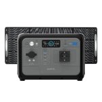 Estação de energia Oukitel P800e 512Wh 2 portas AC, USB-C, Bateria LiFePO4 Painel solar 200W