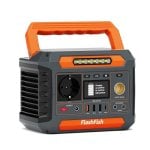 Estação de energia Flashfish P66a 144,3Wh 200W 230V AC 4 portas USB LED integrada