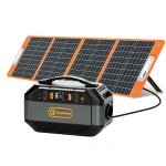 Estação de energia Flashfish P56 288,6Wh 9 portas AC/DC/USB Bateria Li-ion Painel solar