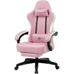 Sedia da gaming GTPLAYER Ergonomica Rosa con Poggiapiedi