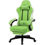Sedia Gaming GTPLAYER Ergonomica con Poggiapiedi e Cuo PU Verde