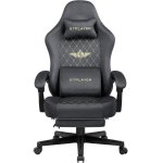 Cadeira GTPLAYER Ergonomica Assento com molas e reposapés Cinza