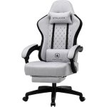 Sedia Gaming GTPLAYER Ergonomica con Seduta a Molle e Poggiapiedi, Schienale regolabile