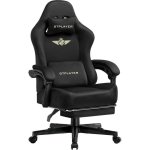 Silla gaming GTPLAYER con respaldo reclinable, reposapiés y soporte 180 kg