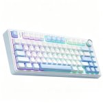 Teclado Aula F75 mecánico inalámbrico RGB hot-swap blanco/azul