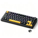 Teclado Aula F75 mecánico compacto 75% tri-modo RGB con rueda