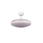 Ventoinha de Teto com Luz FM 69W 107cm 6 Velocidades Pás Retráteis Comando Temporizador