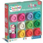 Clementoni Clemmy Arcoíris 10 Cubos Blandos Apilables + Personaje Unicornio 17630 11 peças