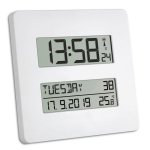Horloge numerique de bureau TFA Dostmann Time Line LCD blanc