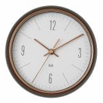 Reloj atómico de pared TFA-Dostmann 60.3547.10 diseño redondo marco metálico