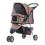 Passeggino per cani piccoli Aosom pieghevole 75x45x97 cm