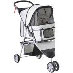 Passeggino per cani pieghevole Aosom con freni e cestino