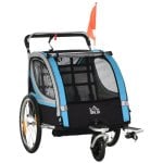 Rimorchio Bici Aosom 2 in 1 Blu