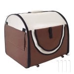 Trasportino Aosom per cani e gatti 61x46x51cm Pieghevole e imbottito