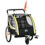 Rimorchio bici per bambini Aosom 2 in 1 con freno