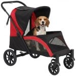 Passeggino per cani taglia media Aosom pieghevole Finestre