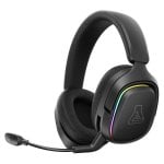 Auriculares The G-Lab KORP Rubidium inalámbricos Bluetooth 2.4 GHz y jack 3.5 mm gamer negro con LED RGB