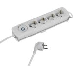 Régua de tomadas Vivanco VVELSTR4SCHSWCOW 4 tomadas com interruptor e cabo 1,4 m