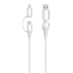 Cabo USB Ewent EC1076 4 em 1 60W 2m Branco