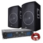 Altavoces Skytec PA con amplificador 700W y conectividad versátil