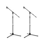 Soporte micrófono Vonyx MS10 con jirafa ajustable y pinzas pack 2