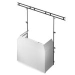Cabina de DJ móvil plegable Vonyx DB3 con puente de luz
