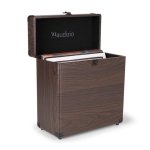 Maleta para discos Audizio RC32 aspecto madera capacidad hasta 35 vinilos