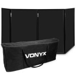 Pantalla Frontal DJ Vonyx DB2B Plegable 280 x 120 cm Negra con Bolsa