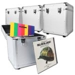 Estuche Power Dynamics RC100 300 Discos LP Plateado Set 4 Unidades