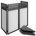 Cabina de DJ Vonyx DB4 Pro plegable con placas angulares y bolsas