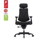 Silla ergonómica Libernovo Omni SE negra soporte lumbar y reclinación 160°