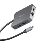 Adaptador USB-C j5create JCD3191-N con HDMI 4K y Ethernet Gigabit