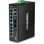 Commutateur industriel TRENDnet TI-PG102 PoE+ DIN-Rail 10 ports