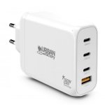 Cargador USB-C GaN 100W Urban Factory GPS14UF 4 Puertos Blanco