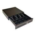 Tiroir-caisse électronique apg Solutions ECD410 acier noir 410x420 mm