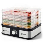 Deshidratador de alimentos Sogo DAL-SS-10461 5 bandejas 245W Negro