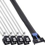 Cable Adaptec MCIO x8 a 8x SATA 1 m