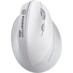 Ratón Powerton ERGO SPIRA inalámbrico 3200 DPI gris blanco RGB 6 botones