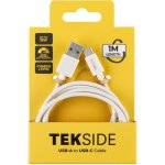 Cable USB-A a USB-C Cellularline TEKSIDE 1 m 15W 480 Mbit/s Blanco
