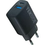 Chargeur USB Cellularline TEKSIDE 25W 2 Ports USB-A et USB-C