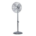 Ventilateur sur Pied Ravanson WT-7040SN INOX 50W 45cm 3 Vitesses Oscillation Hauteur Réglable