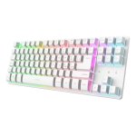 Tastiera Trust GXT 831W bianca AZERTY italiana wireless e cablata LED